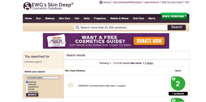 download ewg skin deep cosmetics safety database