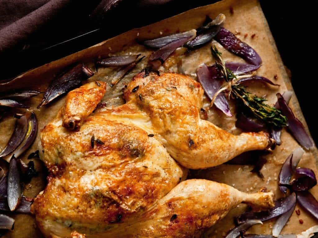 "Butterflied Roast Chicken" Recipe from Carrie Vitt