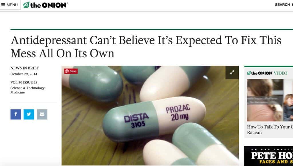 The Onion Article: Antidepressants