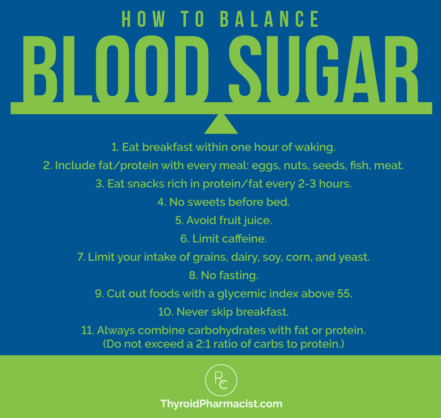 How to Balance Blood Sugar Infographic