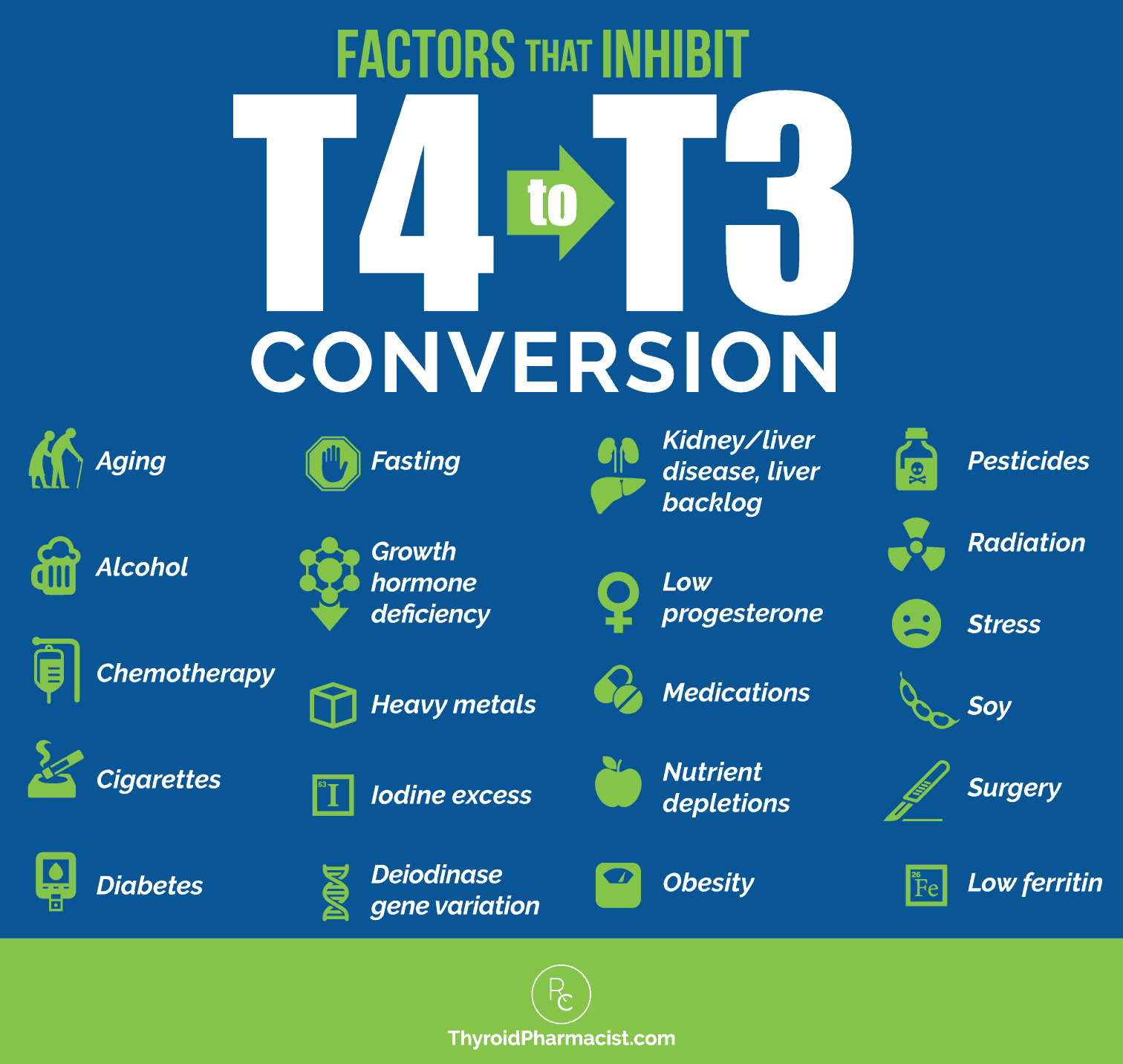 Factors That Inhibit T4 to T3 Conversion