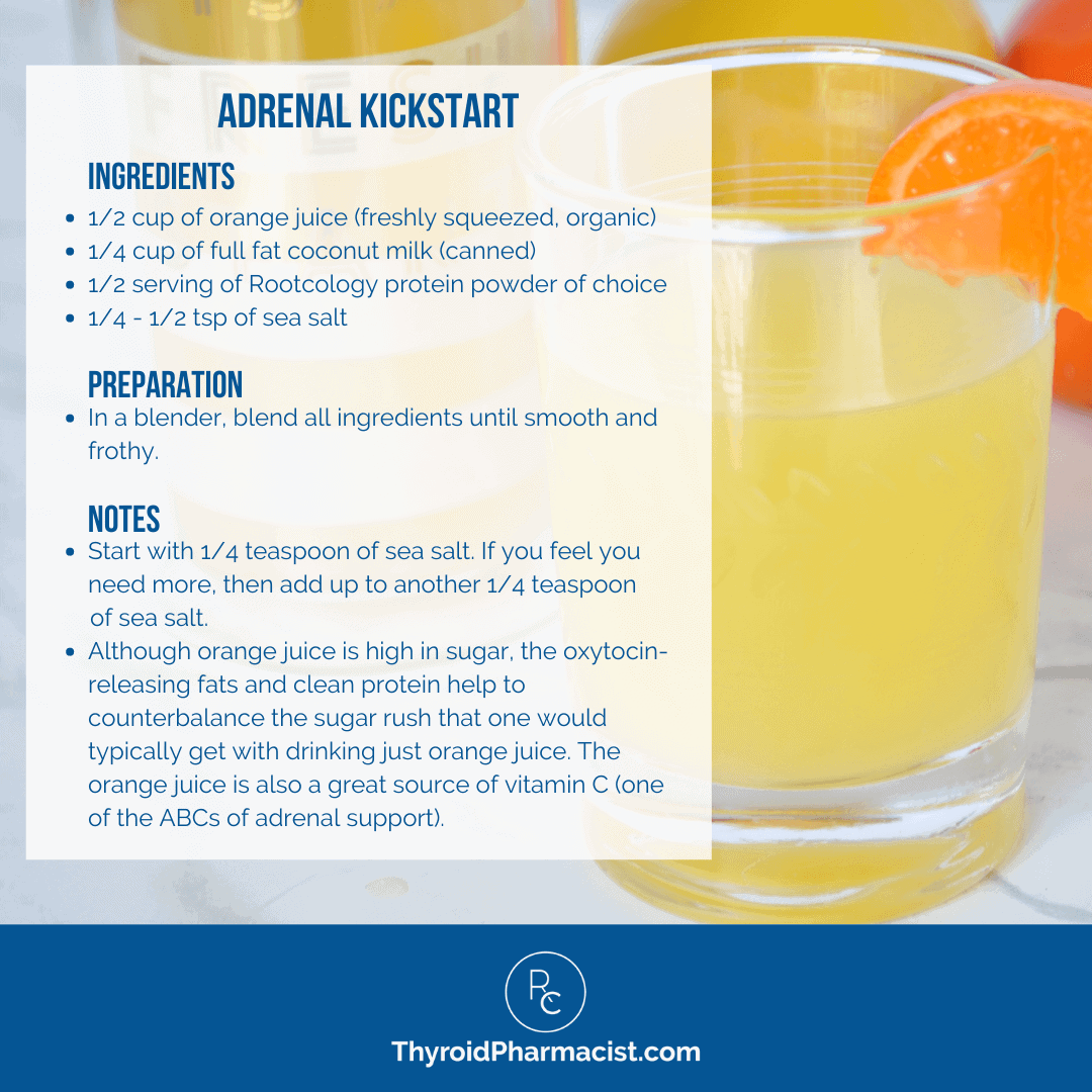 Adrenal Kickstart Recipe Infographic