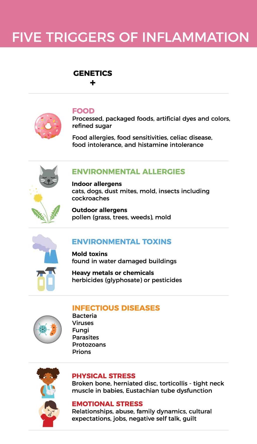 Five Triggers of Inflammation Infographic