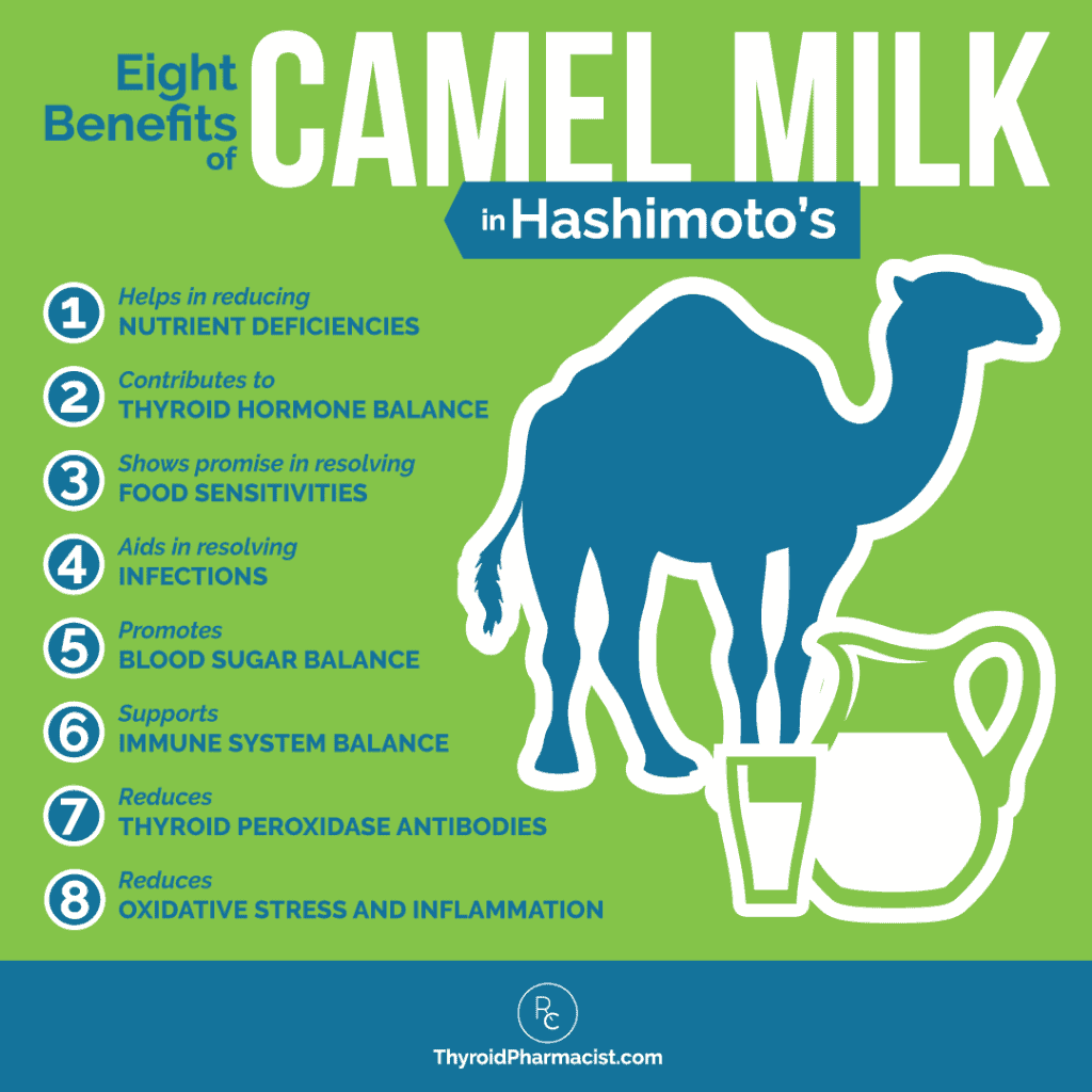8 Benefits of Camel Milk Infographic
