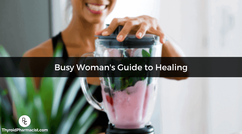 busy woman making a smoothie