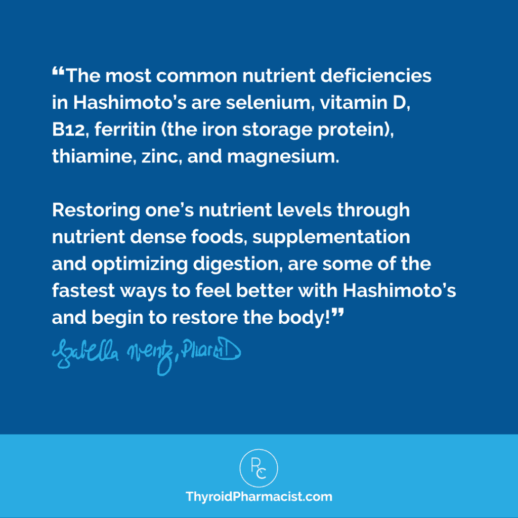 The Most Common Nutrient Deficiencies in Hashimoto